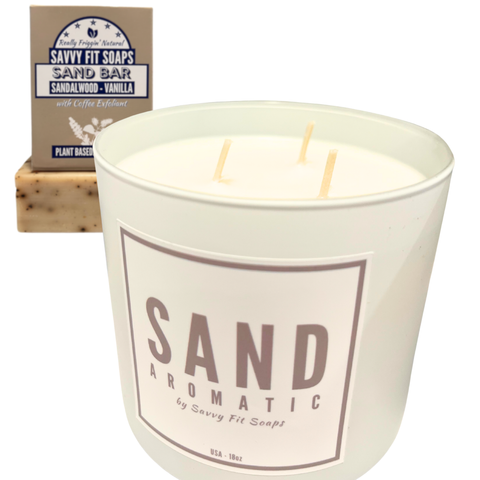 SAND AROMATIC - A Sandalwood Inspired Triple Wick Soy Candle