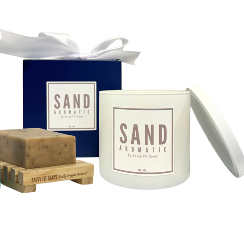 SAND AROMATIC - A Sandalwood Inspired Triple Wick Soy Candle