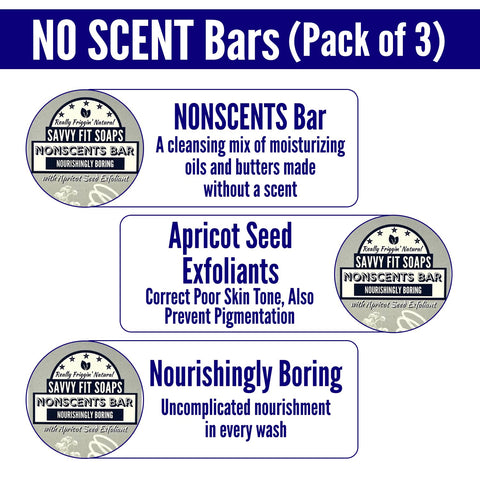 NONSCENTS Soap Bars - 3-Pack
