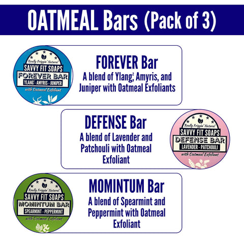 Top Oatmeal Soap Bars – 3-Pack | Momintum, Forever & Defence