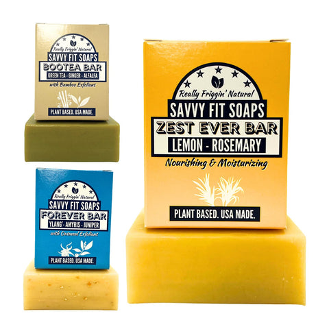 Aromatherapy Soap Bars – 3-Pack - Zest Ever, Bootea & Forever