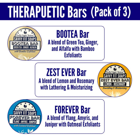 Aromatherapy Soap Bars – 3-Pack - Zest Ever, Bootea & Forever