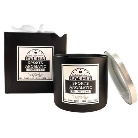 Savvy Fit Soaps Sports Aromatic, showcasing its plant-based, USA-made formula for a refreshing and invigorating skincare experience.