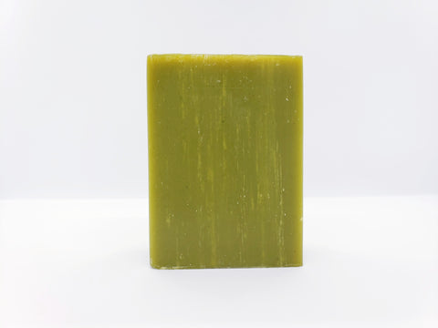 An open Savvy Fit Soaps Bootea Bar in Green Tea, Ginger, and Alfalfa, showcasing its plant-based, USA-made formula for a natural and invigorating skincare experience.